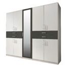 Kleiderschrank TAIGA Weiss-Graphit