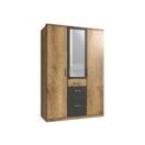 Kleiderschrank CLICK Plankeneiche-Graphit