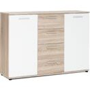 Sideboard JACKY 2 Weiss-Eiche Sonoma