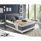 Boxspringbett LUANDA 1 LL 1115 ultra white-Como 11 anthrazit