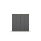 Kleiderschrank VOYAGER Eiche Artisan - Grau-Metallic