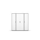 Kleiderschrank VOYAGER Grau Metallic-Alpinweiss