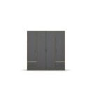 Kleiderschrank VOYAGER Eiche Artisan-Grau Metallic