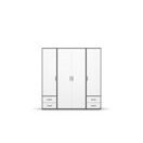 Kleiderschrank VOYAGER Grau Metallic-Alpinweiss