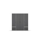 Kleiderschrank VOYAGER Alpinweiss-Grau metallic