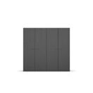 Kleiderschrank FLORENZ grau metallic