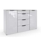 Sideboard POSADAS Glas Weiss-Weiss