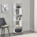 Bücherregal Aneby 159x45x24cm mit 5 Ablageflächen Weiss