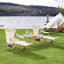 Campingmöbel Set Bellante 3-tlg. Klappbar Beige