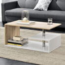 Couchtisch Haarlem 90x50x41 cm in Weiss Eiche-Optik