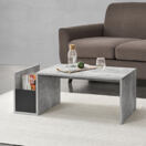 Couchtisch Bollnäs 90x45x35 cm mit Ablagefach Betonoptik