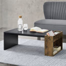 Couchtisch Hallsberg 34x95x50 cm Schwarz/Eiche dunkel