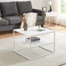 Couchtisch Solund mit Ablage 60x60x45 cm Weiss, matt