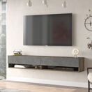 Fernsehtisch Laitila 180x31,5x29,5cm Eiche dunkel/Betonoptik