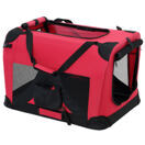 Hundetransportbox M ROT Faltbar Transportbox Hunde Box Trage Tasche