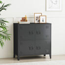 Büroschrank Hamina 80x40x82 cm Schwarz