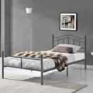 Metallbett Florenz 90x200 cm Dunkelgrau