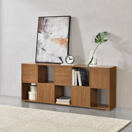 Sideboard Köping 145x28x60 cm Dunkler Holzton