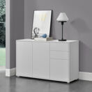 Sideboard Paarl 74x117x36 cm mit 2 Schubladen und 3 Türen Weiss matt