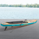 Paddleboard Palmeira 320x76x15cm bis 150 kg Holzoptik/Grün/Orange