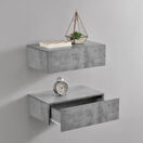 Wandregal Oslo 2er Set 46x30x15cm Beton-Optik