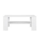 Couchtisch Patrice 100x60 cm Weiss Furniert