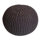 Pouf 55 cm Grobstrick Optik extrahoch 37 cm zimt