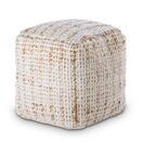 Sitzpouf quadratisch Sitzhocker Jute 40x40x40cm Deko Hocker natur Jutehocker Bodenkissen Fusshocker