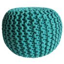 Pouf 45 cm SitzpoufGrobstrick Optik Höhe 30 cm grün