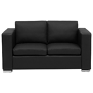 2-Sitzer Sofa Leder schwarz HELSINKI