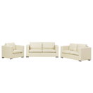 Sofa Set Leder beige 6-Sitzer HELSINKI