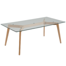 Couchtisch rechteckig Glas 60 x 120 cm HUDSON