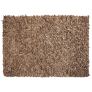 Teppich Leder beige 160 x 230 cm Shaggy MUT