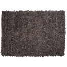 Teppich Leder braun 140 x 200 cm Shaggy MUT