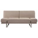 2-Sitzer Schlafsofa beige / silber YORK