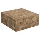 Couchtisch Teakholz hellbraun quadratisch 80 x 80 cm GAMBO