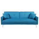 3-Sitzer Schlafsofa seeblau / silber LUCAN