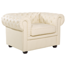 Sessel Leder creme CHESTERFIELD