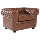 Sessel Kunstleder Goldbraun CHESTERFIELD