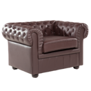 Sessel Leder braun CHESTERFIELD