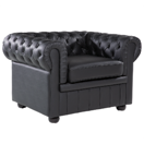 Sessel Leder schwarz CHESTERFIELD