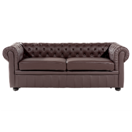 Sofa Leder braun CHESTERFIELD