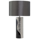 Tischlampe schwarz / silber 52 cm Trommelform AIKEN