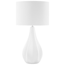 Tischlampe hellbeige 60 cm Trommelform SANTEE