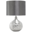 Tischlampe silber 43 cm Trommelform YAKIMA