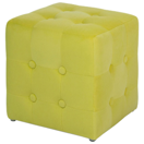 Pouf Samtstoff gelb 30 x 30 cm WISCONSIN