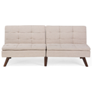 3-Sitzer Schlafsofa beige / dunkelbraun RONNE