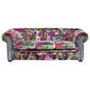 3-Sitzer Sofa violett Patchwork CHESTERFIELD