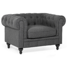 Sessel Polsterbezug grau CHESTERFIELD