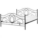 Metallbett schwarz Lattenrost 160 x 200 cm LYRA